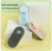 Load image into Gallery viewer, Dog Bath Brush Pet Grooming Soothe Massage Brush with Shampoo Dispenser Soft Silicone Bristle for Short Haired Pet Shower