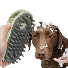 Load image into Gallery viewer, Dog Bath Brush Pet Grooming Soothe Massage Brush with Shampoo Dispenser Soft Silicone Bristle for Short Haired Pet Shower