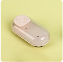 Load image into Gallery viewer, Dog Bath Brush Pet Grooming Soothe Massage Brush with Shampoo Dispenser Soft Silicone Bristle for Short Haired Pet Shower